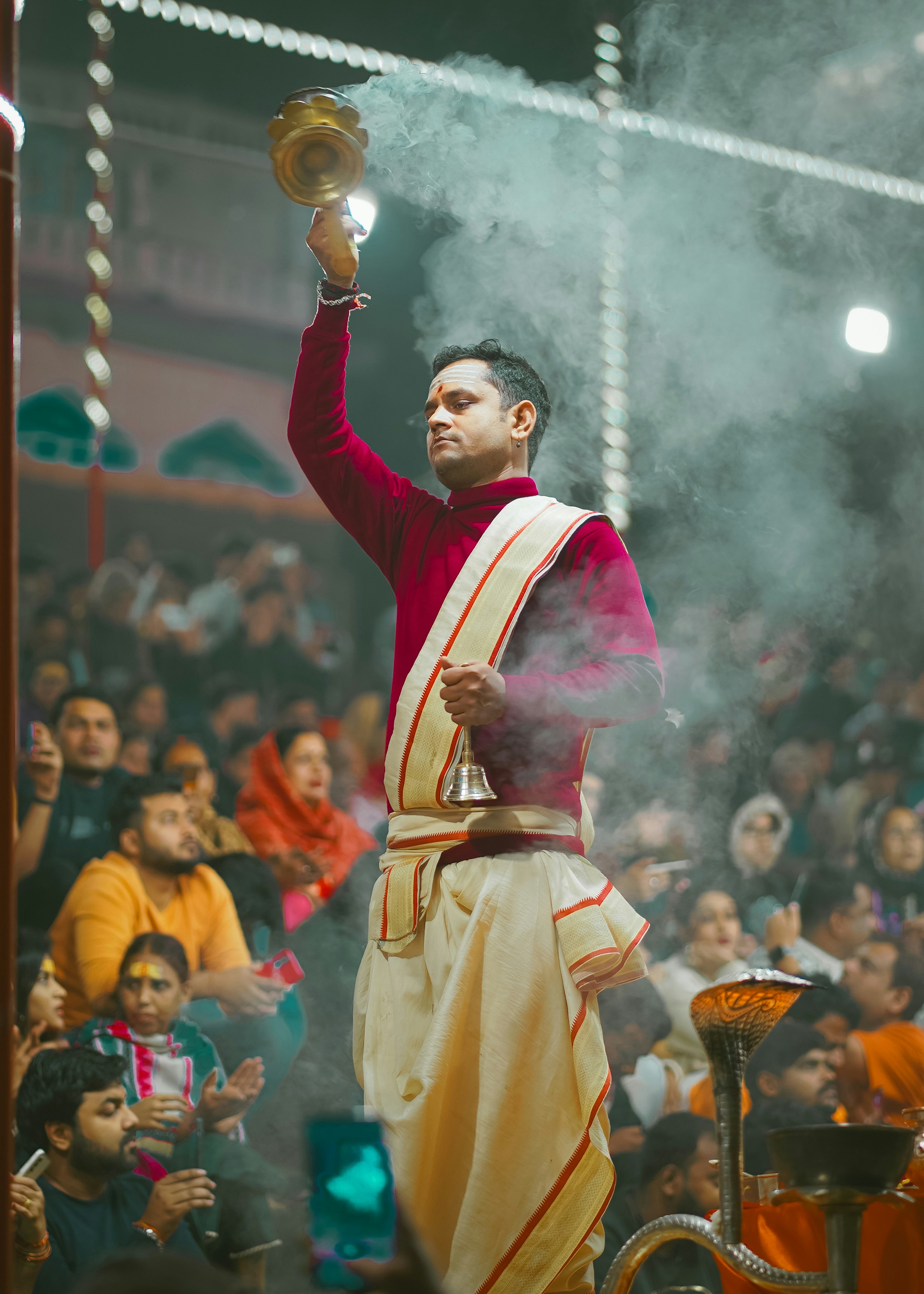 Morning prayers at ghat